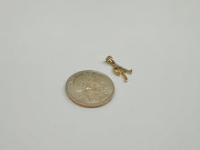 Load image into Gallery viewer, 14K Gold Heart Initial Pendant Letter Charm Flower Necklace Alphabet Diamond Cut
