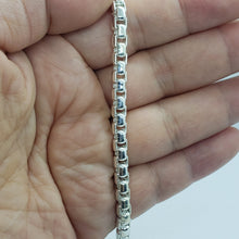 Load image into Gallery viewer, 925 Sterling Silver Round Box Chain Necklace Bracelet Heavy Italy 5mm 26" 30"
