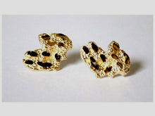 Load image into Gallery viewer, 10k Real Gold Yellow Nugget Stud Earring Unisex Men Women / Size14mm x 10mm

