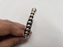 Load image into Gallery viewer, Sterling Silver Cuff Bracelet Beaded Handmade Bangle Cuff Beaded 7.25 inch
