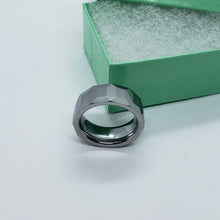 Load image into Gallery viewer, Tungsten Carbide 8mm Faceted Dome Wedding Band Ring Octagon Patterns Size 5~14
