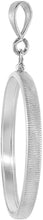 Load image into Gallery viewer, 925 Solid Sterling Silver SILVER EAGLE Bezel 40.7 mm Screw Top Coin Edge One OZ
