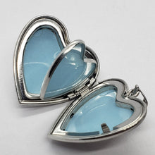 Load image into Gallery viewer, 1 inch Sterling Silver Heart Locket 4 Picture Charm Pendant w/out Chain 16"-24"
