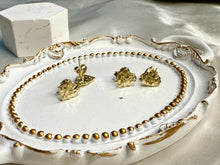 Load image into Gallery viewer, 10K Real Solid Yellow Gold Heart Nugget Earrings
