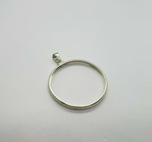 Load image into Gallery viewer, Sterling Silver Silver Eagle Bezel 41 mm Coin Screw Top Edge No Coin Included
