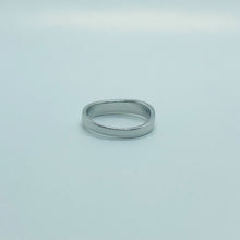 Load image into Gallery viewer, Sterling Silver Blue Synthetic Opal Narrow Wave Band Ring
