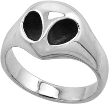 Load image into Gallery viewer, Sterling Silver Alien Ring Solid Back Flawless High Polished 1/2 inch Size 5-13

