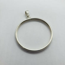 Load image into Gallery viewer, 925 Solid Sterling Silver SILVER EAGLE Bezel 40.7 mm Screw Top Coin Edge One OZ
