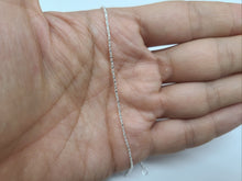 Load image into Gallery viewer, 925 Sterling Silver Fine Thin Twisted Box Chain Bracelet Necklace 1mm 7" to 30"
