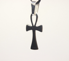 Load image into Gallery viewer, 925 Sterling Silver Dainty Simple Ankh Cross Pendant 1inch 27mm without bail

