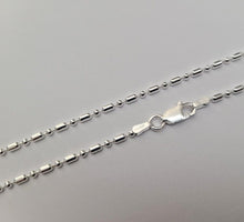 Load image into Gallery viewer, 925 Sterling Silver Dot Dash Pallini Bead Ball Chain Necklace Bracelet 1.8mm
