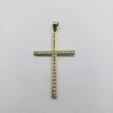 Load image into Gallery viewer, 10K Yellow Gold Cross Pendant with/out White Gold Jesus 4 Sizes
