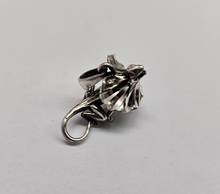 Load image into Gallery viewer, 925 Sterling Silver Frilled Lizard Pendant Oxidized Finish 5/8 (16mm) Inch Tall
