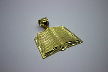 Load image into Gallery viewer, 10K or 14K Yellow Solid Gold Bible Pendant 3 sizes
