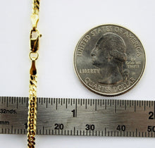 Load image into Gallery viewer, 14K Solid Yellow Gold 2.5mm Wide Miami Cuban Link Chain Necklace Size 18" - 30"
