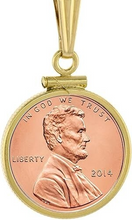 Load image into Gallery viewer, Gold Filled Penny Bezel Screw Top 19 mm Coin Edge 1 Cent Coin NOT Included
