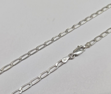 Load image into Gallery viewer, 925 Sterling Silver Solid Long Curb Link Chain Necklace Bracelet 3mm 7" to 30"
