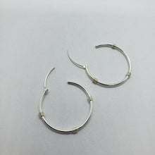 Load image into Gallery viewer, 925 Sterling Silver Bali Style Endless Hoop Earrings 1" Diameter 1mm Thin Tube
