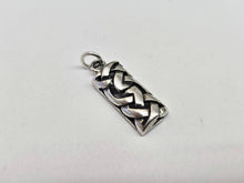 Load image into Gallery viewer, 925 Sterling Silver Rectangular Celtic Sailor's Knot Pendant 7/8 (22mm) Inch
