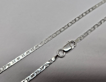 Load image into Gallery viewer, 925 Sterling Silver Flat Mariner Anchor Chain Anklet 2.1mm, Fits 9"-10" Ankles

