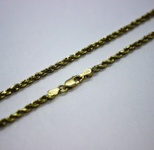 Load image into Gallery viewer, 14K Yellow Solid Gold Rope Diamond Cut Chain necklace 1.5mm - 4mm / 16" - 30"
