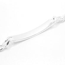 Load image into Gallery viewer, 925 Sterling Silver Personalized Custom Engraved Figaro Link ID Bracelet 7mm
