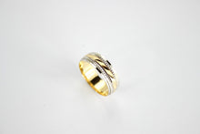 Load image into Gallery viewer, 14K Solid Yellow White Solid Gold Wedding Band Ring Sizes5-13 Free Engraving
