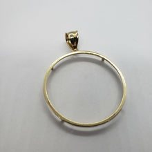 Load image into Gallery viewer, 14K Solid Yellow Gold Coin Edge Bezel 38.2mm Pendant w/out 10K Gold Eagle Coin
