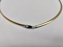 Load image into Gallery viewer, 925 Sterling Silver Two Tone Reversible Plated Omega Necklace 4mm 16" to 18"
