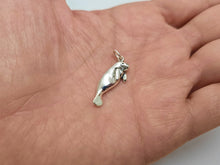 Load image into Gallery viewer, 925 Sterling Silver Plain Manatee Charm Pendant 1 Inch (25mm) Tall
