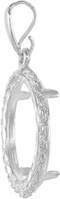 Load image into Gallery viewer, Sterling Silver Nickel Bezel 22mm Coins Prong Back Rope Edge Diamond Cut 5 Cent
