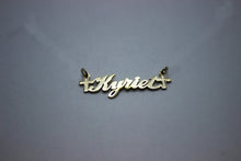 Load image into Gallery viewer, 10K Solid Yellow Gold PERSONALIZED Custom Name Pendant Charm with Cross
