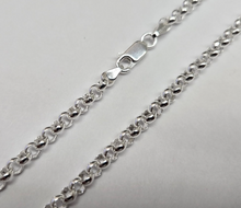 Load image into Gallery viewer, 925 Sterling Silver Medium Thick Italian Rolo Chain Necklace 4mm 7" to 30"
