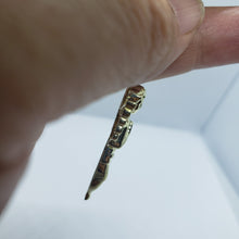 Load image into Gallery viewer, Authentic 10K Yellow Gold Praying Angel Pendant Charm Diamond Cut 3 Sizes S/M/L
