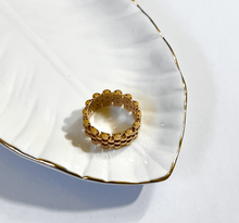 Load image into Gallery viewer, 14K Solid Yellow White Rose Gold Handmade Brick Chain Ring 8mm Band Size 4~10

