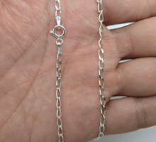 Load image into Gallery viewer, 925 Sterling Silver Solid Long Curb Link Chain Necklace Bracelet 2.5mm 7" to 30"
