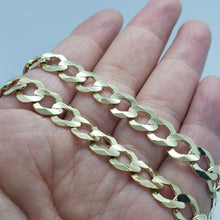 Load image into Gallery viewer, 10K Yellow Gold Solid Cuban Link Chain Curb Necklace Bracelet 10mm, 8"~30"

