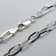 Load image into Gallery viewer, 925 Sterling Silver High Quality Paperclip Chain Necklace Bracelet 5.5mm 7"~30"
