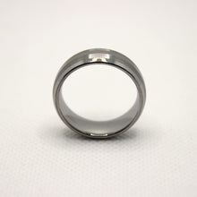 Load image into Gallery viewer, Tungsten Carbide Domed Double Etched Stripes Beveled Edge Wedding Band Ring 8mm
