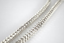 Load image into Gallery viewer, Authentic 14K Hollow White Gold Franco Necklace Chain 2-3.5mm/16-30"
