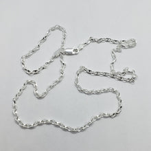 Load image into Gallery viewer, 925 Sterling Silver Puffed Anchor Chain Italy Necklace Bracelet 2.5mm 7" to 30"

