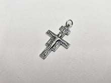 Load image into Gallery viewer, 925 Sterling Silver San Damiano Crucifix Cross Pendant 1 1/4 Inch (31mm) Tall

