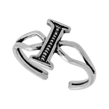 Load image into Gallery viewer, 925 Sterling Silver Initial Letter Alphabet Adjustable Size Baby Toe Ring
