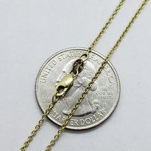Load image into Gallery viewer, 14K Solid Yellow Gold Cable Link Chain Necklace Women Girl 1.3mm 16" 18" 20"
