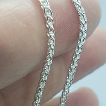 Load image into Gallery viewer, 925 Sterling Silver Spiga Wheat Chain Necklace Bracelet Men Women 2mm 7" to 30"
