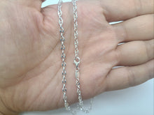 Load image into Gallery viewer, 925 Sterling Silver Puffed Anchor Chain Necklace Bracelet 3.4mm 7" to 30"
