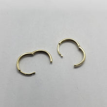 Load image into Gallery viewer, Authentic 10K Real Yellow Gold Plain Simple Huggie Hinged Hoop Earrings 3 Sizes
