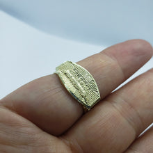 Load image into Gallery viewer, 10K Solid Yellow Gold Last Supper Ring Oval Shape All Sizes 6 to 12
