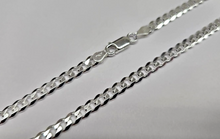 Load image into Gallery viewer, 925 Sterling Silver Beveled Edges Curb Cuban Link Chain Necklace 4.5mm 7" to 40"
