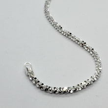 Load image into Gallery viewer, Sterling Silver Sparkle Rock Chain Necklaces &amp; Bracelets 2.9mm Diamond Cut 7-24"
